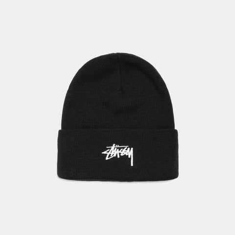 STUSSY STOCK CUFF BEANIE - BLACK