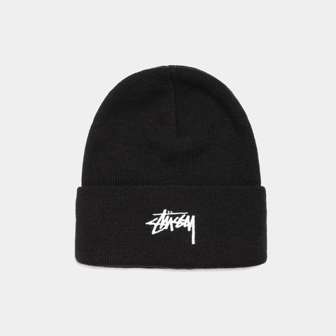 STUSSY STOCK CUFF BEANIE - BLACK