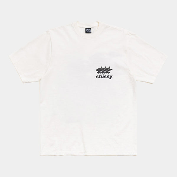 STUSSY SURF SIZE PIGMENT DYED TEE - NATURAL
