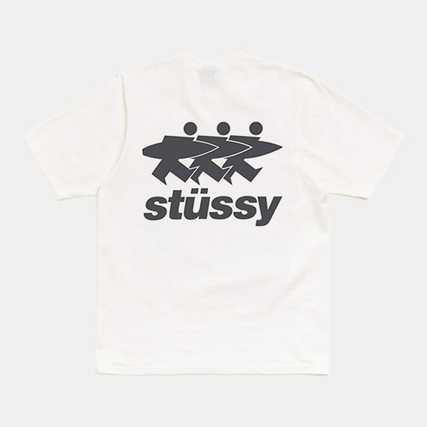 STUSSY SURF SIZE PIGMENT DYED TEE - NATURAL