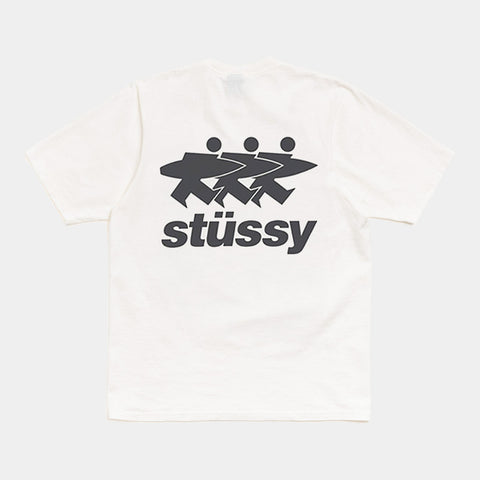 STUSSY SURF SIZE PIGMENT DYED TEE - NATURAL