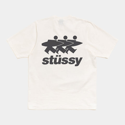STUSSY SURF SIZE PIGMENT DYED TEE - NATURAL