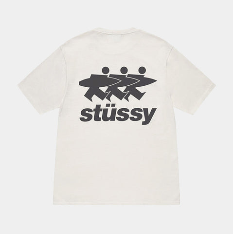 STUSSY SURF SIZE PIGMENT DYED TEE - NATURAL