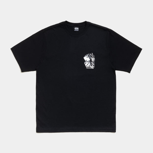 STUSSY TALL DICE TEE - BLACK