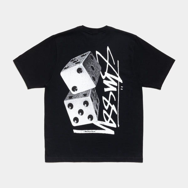 STUSSY TALL DICE TEE - BLACK