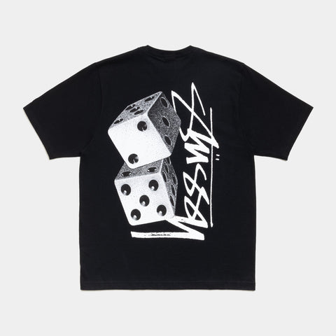 STUSSY TALL DICE TEE - BLACK
