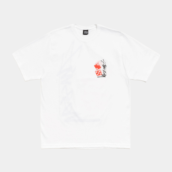 STUSSY TALL DICE TEE - WHITE