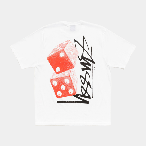 STUSSY TALL DICE TEE - WHITE