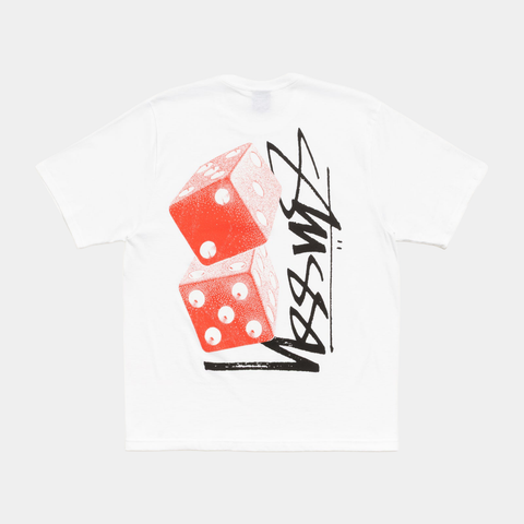 STUSSY TALL DICE TEE - WHITE