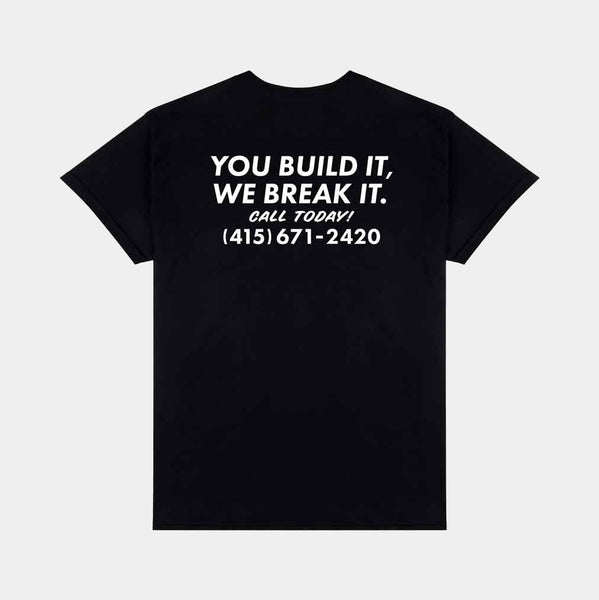 THRASHER DESTRUCTION TEE - BLACK