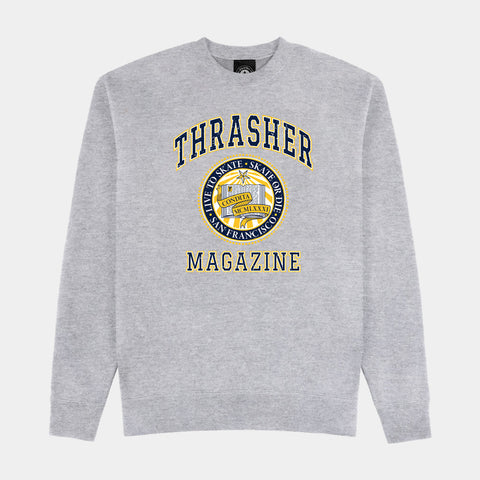 THRASHER DROPOUT CREWNECK - ASH GREY