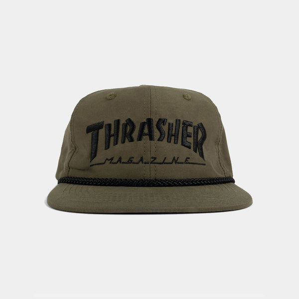 THRASHER ROPE HAT - OLIVE/BLACK