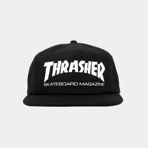 THRASHER SKATE MAG HAT - BLACK/WHITE