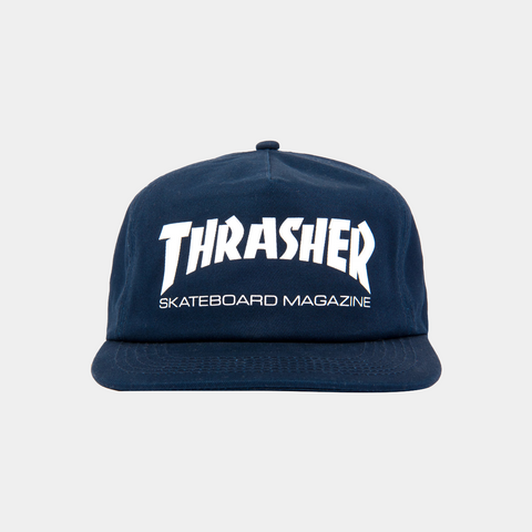 THRASHER SKATE MAG HAT - NAVY/WHITE
