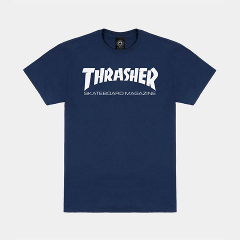 THRASHER SKATE MAG TEE - NAVY