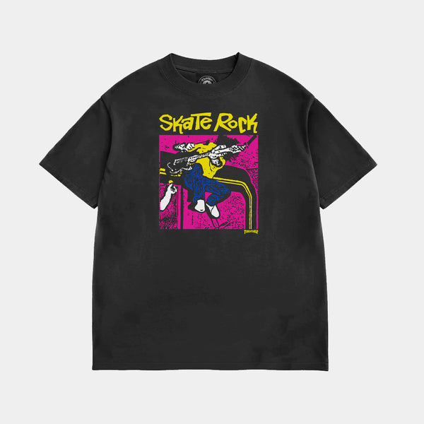THRASHER SKATE ROCK VOL. II VINTAGE TEE - BLACK