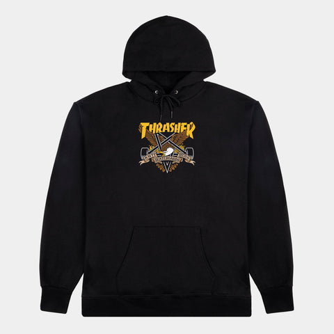 THRASHER X ANTI-HERO EAGLEGRAM HOODIE - BLACK