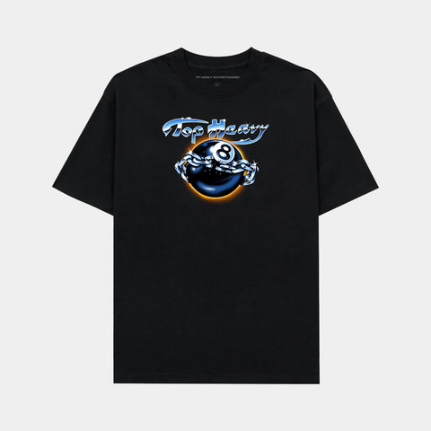 TOP HEAVY 8 BALLED TEE - BLACK