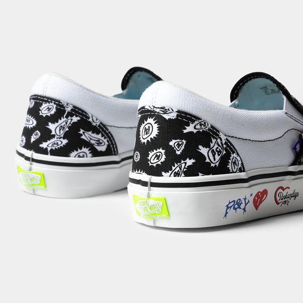 VANS SKATE SLIP-ON PUNKANDYO - BLACK/WHITE