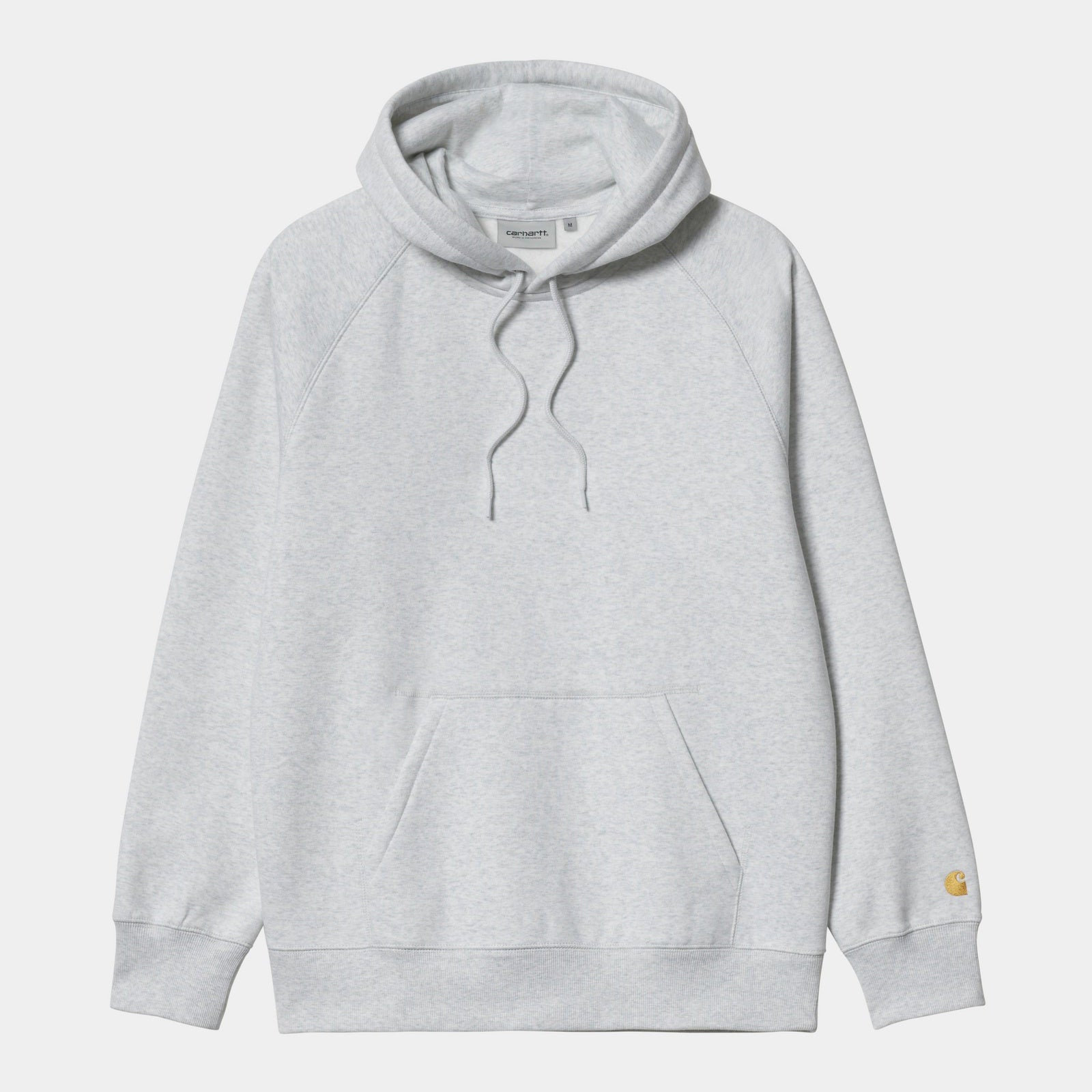 CARHARTT WIP HOODED CHASE SWEATSHIRT - ASH HEATHER - PLA Skateboarding