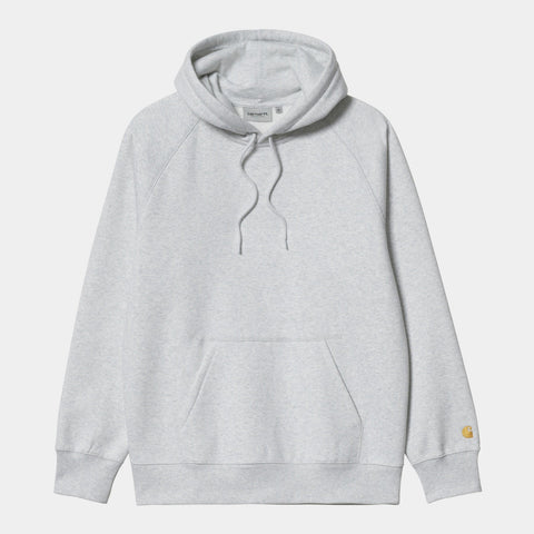 CARHARTT WIP HOODED CHASE SWEATSHIRT - ASH HEATHER