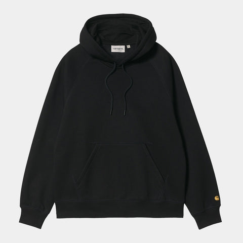 CARHARTT WIP HOODED CHASE SWEATSHIRT - BLACK