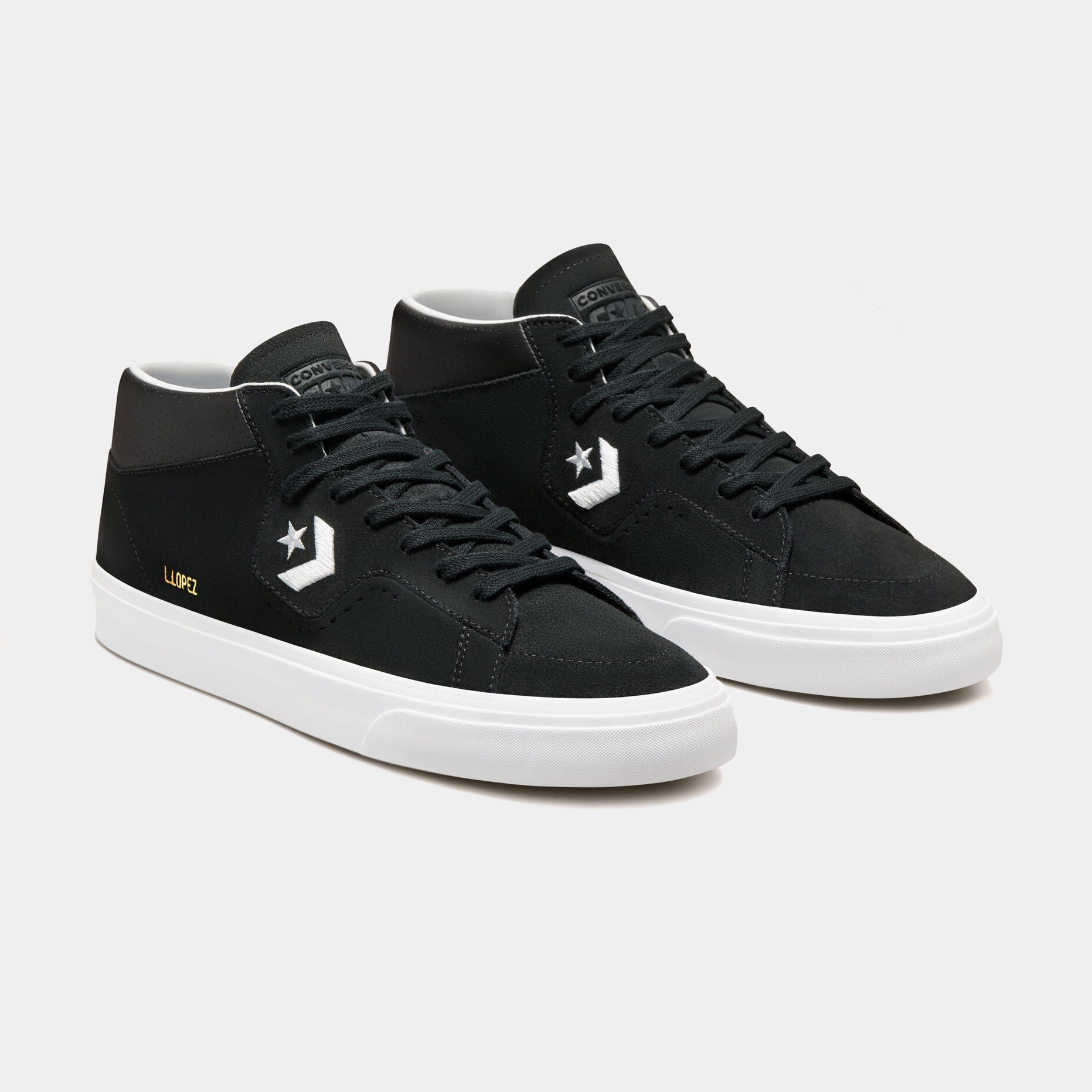 CONVERSE LOPEZ PRO MID - BLACK/WHITE 171331C - PLA Skateboarding